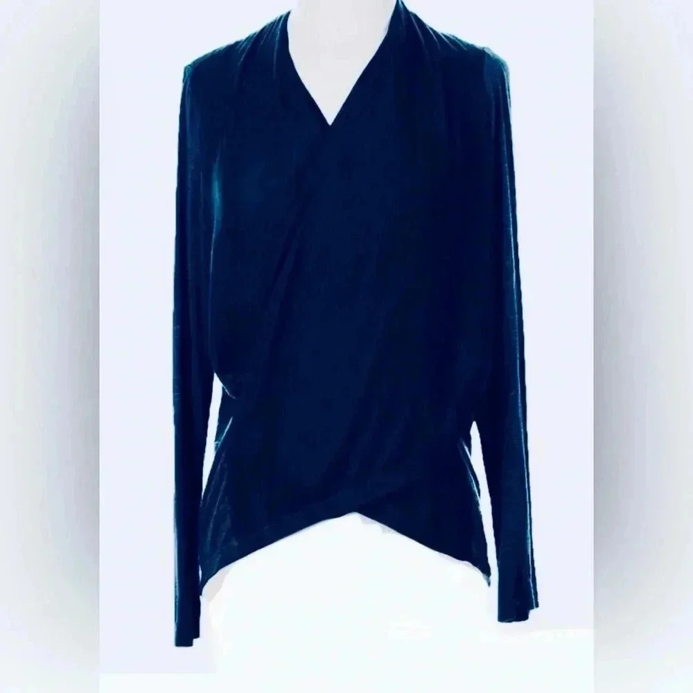 Oversized Dolan Long Sleeve Cross Over Top